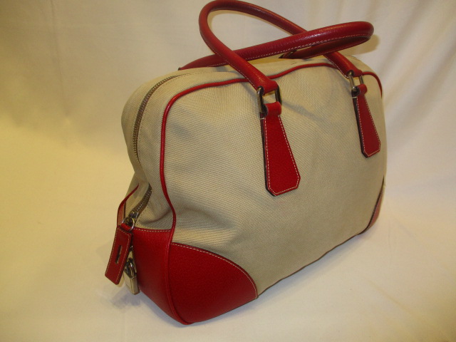 Prada Canvas Canapa Stampata Bag ○ Labellov ○ Buy and Sell Authentic Luxury