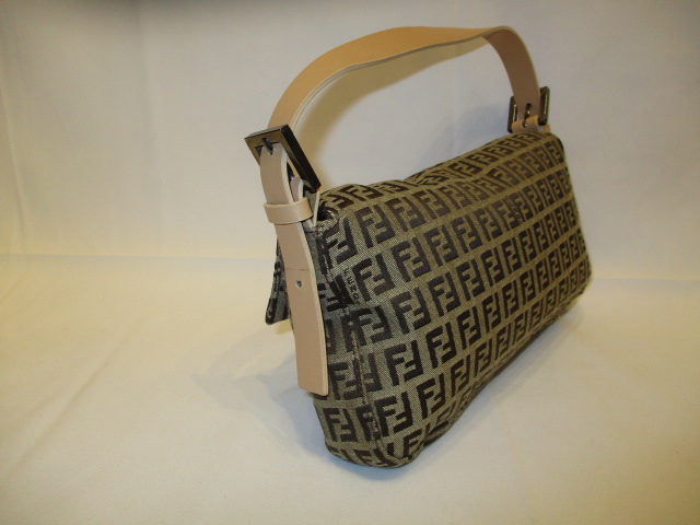 Fendi Zucchino Baguette Shoulder Bag, Fendi Handbags