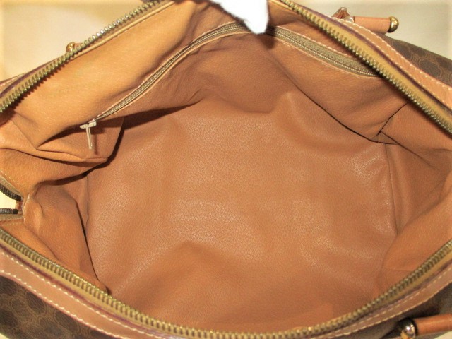 At Auction: Celine Macadam Coated Canvas Small Boston Bag
