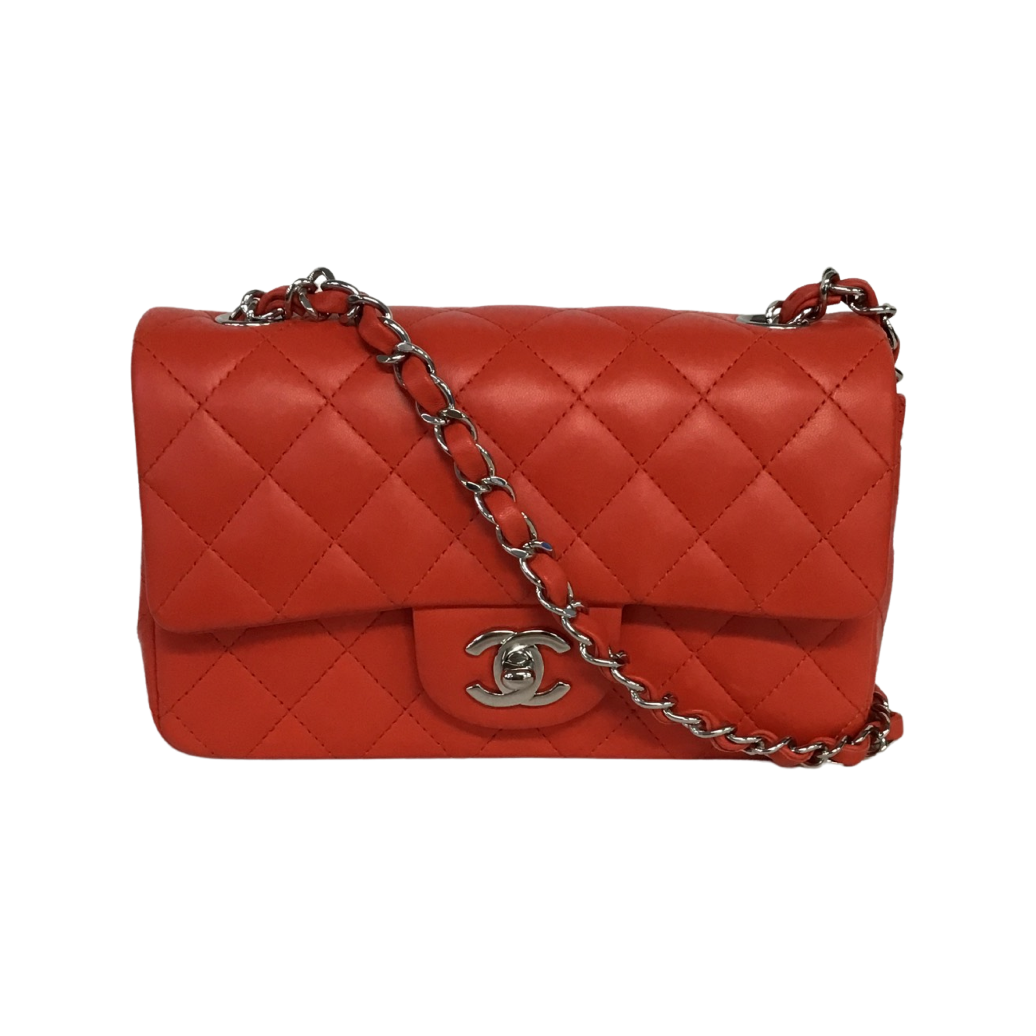 Chanel smartphone shoulder/mini pouch/CHANEL chain bag/caviar skin